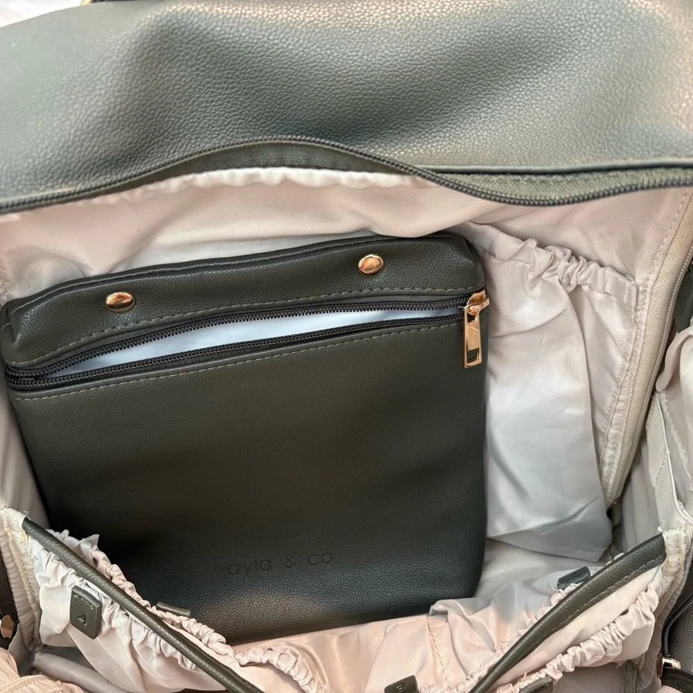 Convertible Dark Green Baby Bag Backpack - Stylish Everyday Carry